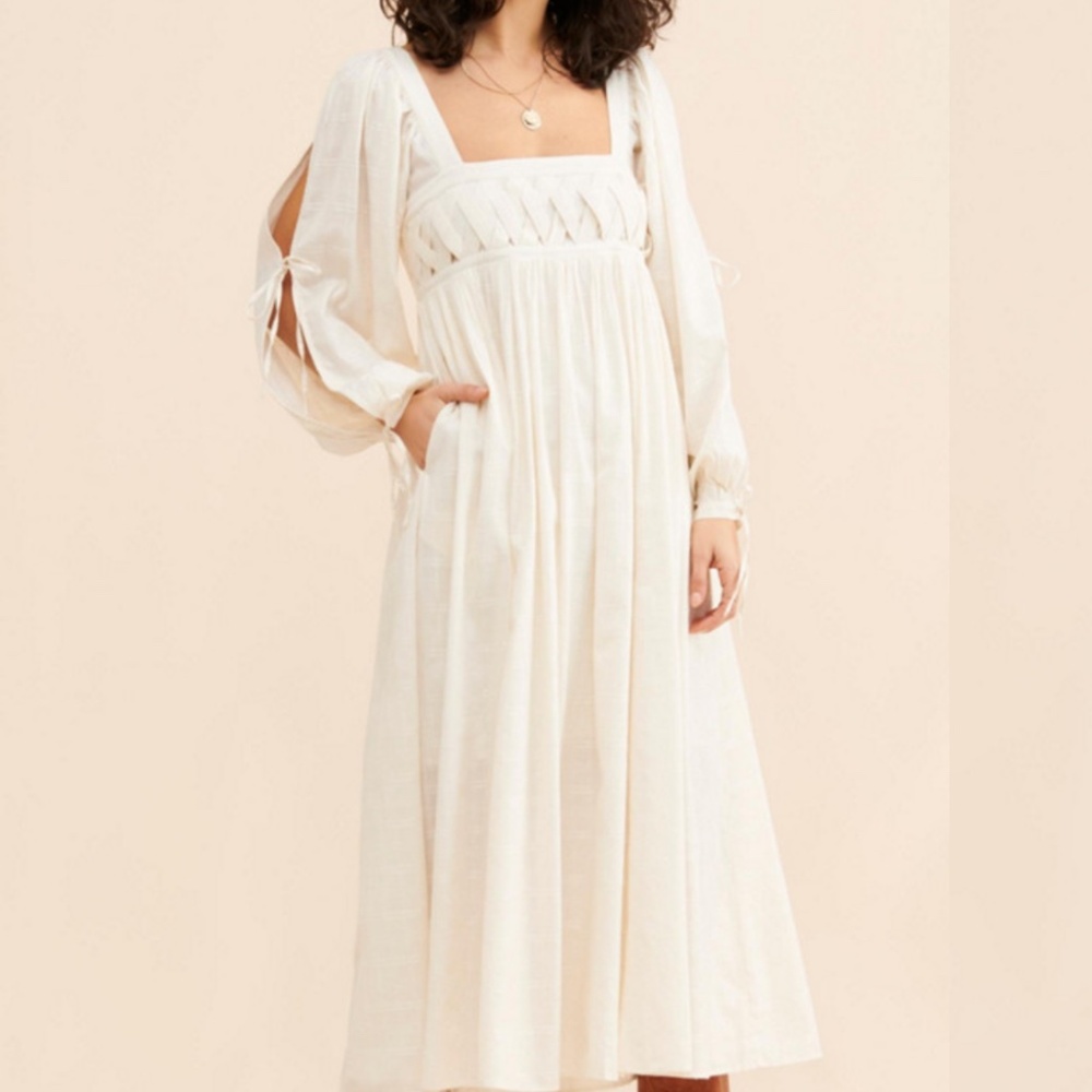 Free People Cream Maxi Dress